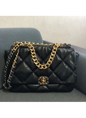 CHANEL 19 MAXI FLAP BAG  BLACK